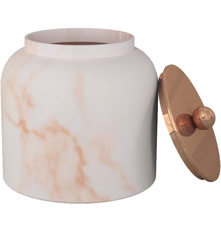 Home Bathroom Multi Use Organization Container With Lids/Misty Copper Collection
