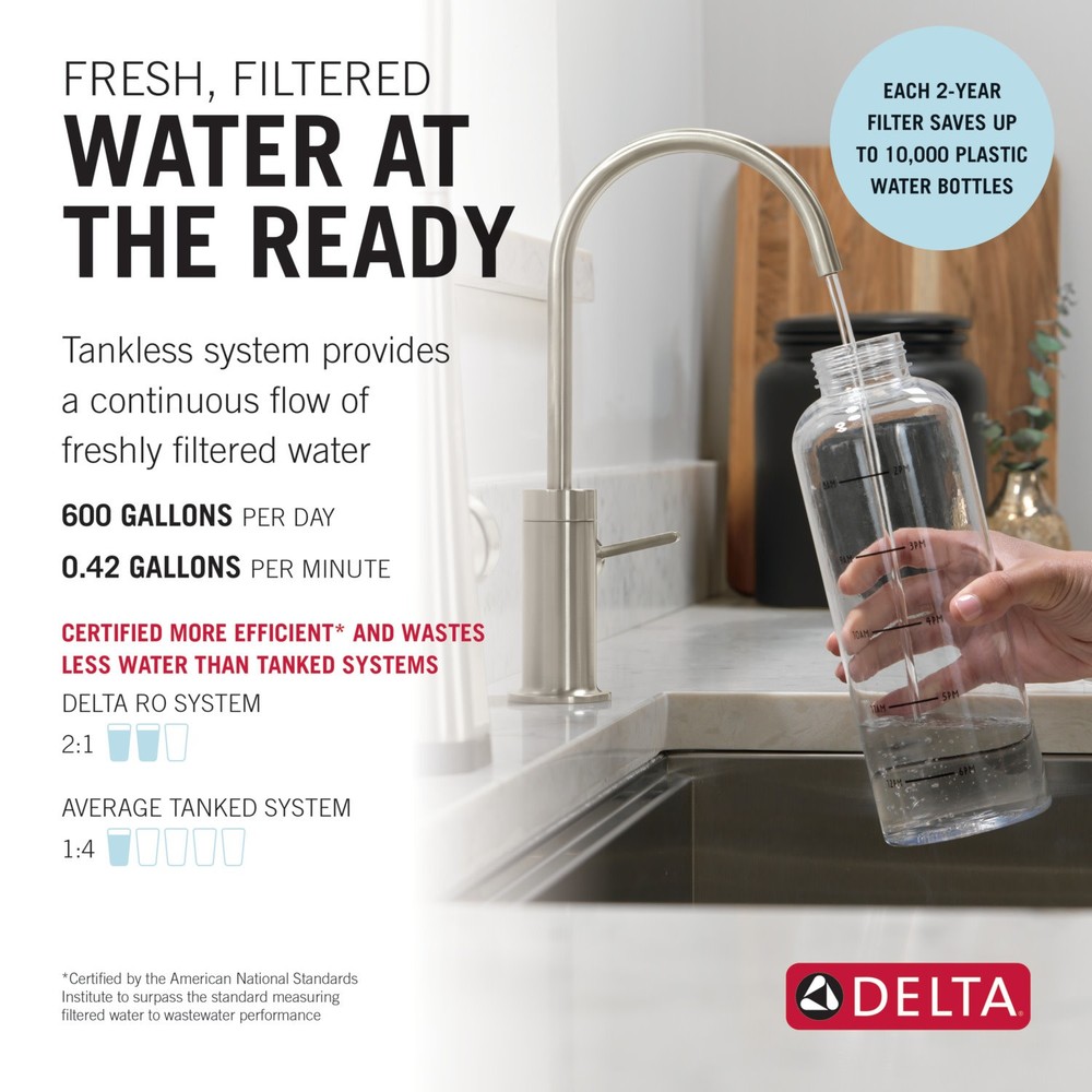 Delta DWQ1001012 Clarifi Tankless Under Sink 6-Stage Reverse