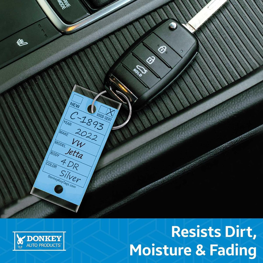 Laminated Self-Protecting (250 Tags per Box with Metal Rings) (Blue)