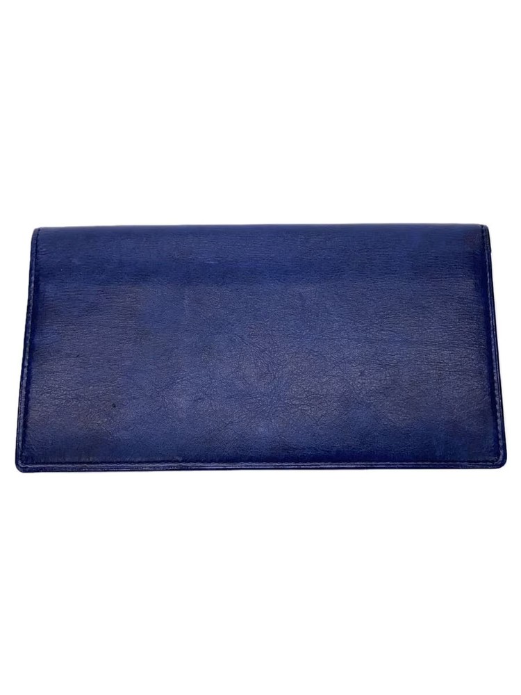 Other Brands Long Wallet Leather BLU Plain Men's