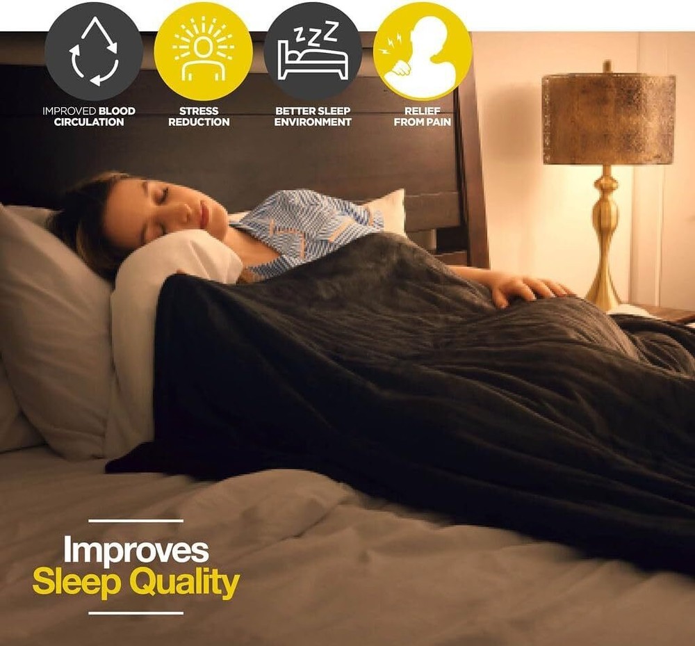 Electric Blanket Throw Fast Heating with Hand Controller 10 Heating Settings