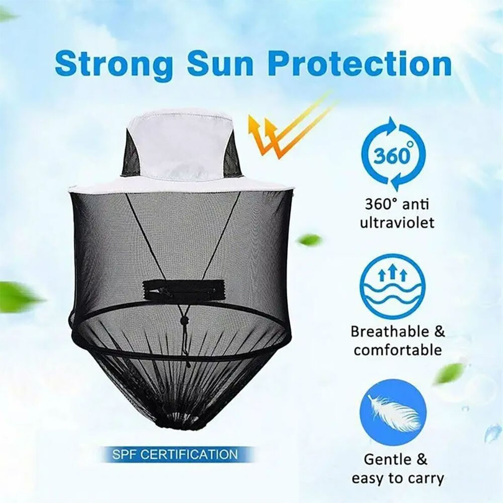 Outdoor Anti-Mosquito Insect Bee Hat Bug Mesh Head Net Camping Face Protector US
