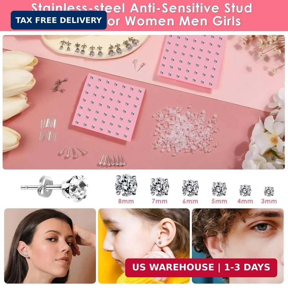 Professional Ear Piercing Gun Kit Reusable Tool Stainless Stud Set