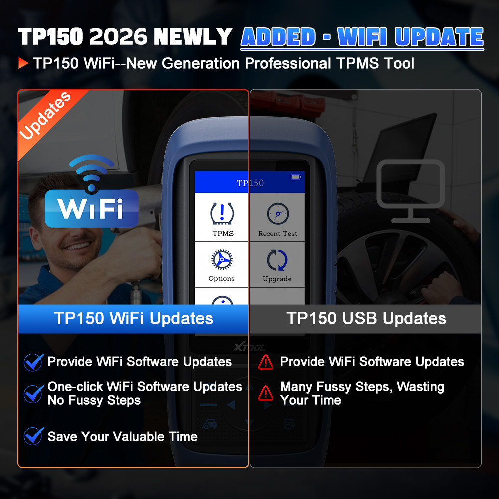 XTOOL TP150 Car TPMS Scanner Tire Check Relearn TPMS Diagnostic Programming Tool
