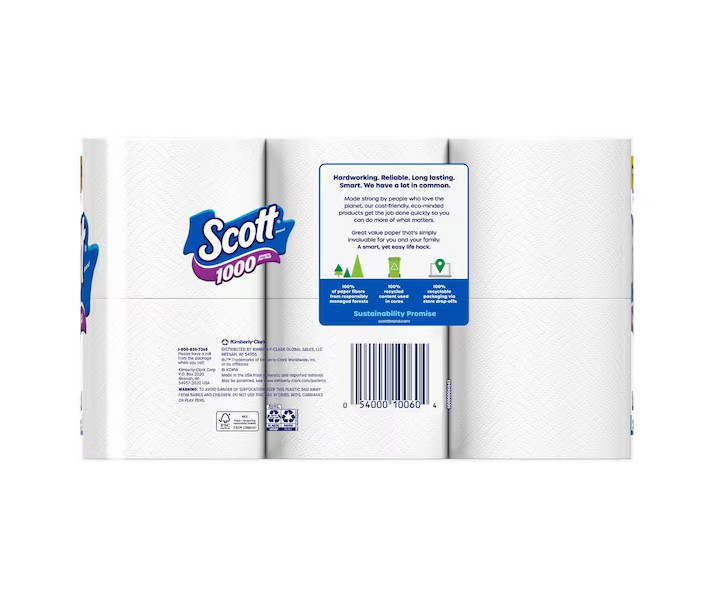 White Toilet Tissue (1000-Sheet 12 Rolls Per Pack)
