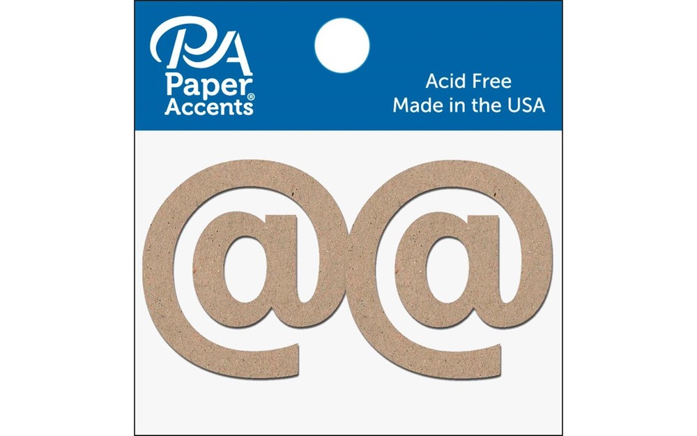 Chipboard Punctuation 2" @ 2pc Natural