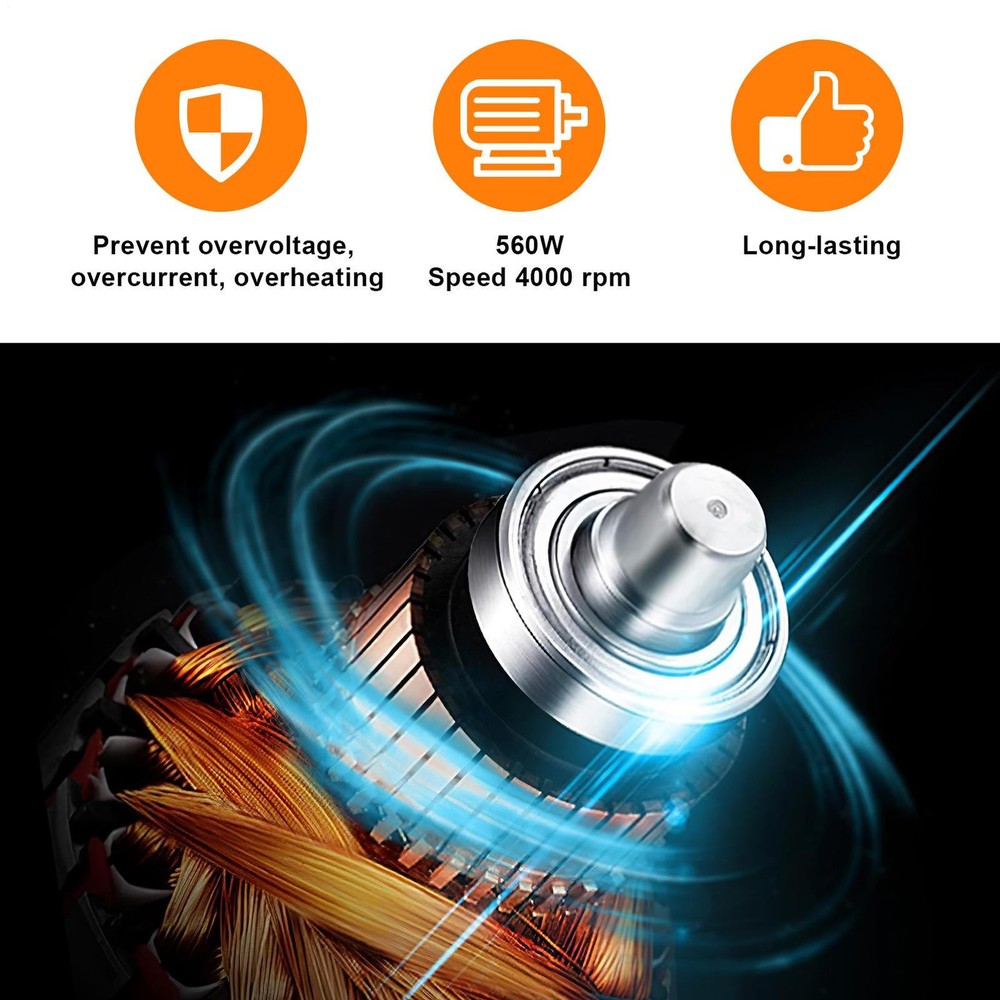 3/4 HP Premium Kitchen Garbage Disposal with Power Cord, Anti-Jam & Quiet