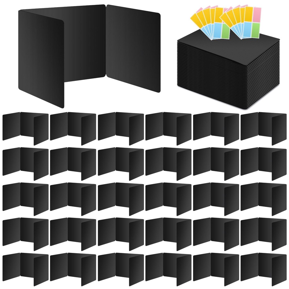 30 Pack Black Desk Dividers - Privacy Shields, Durable Waterproof Study Boards,