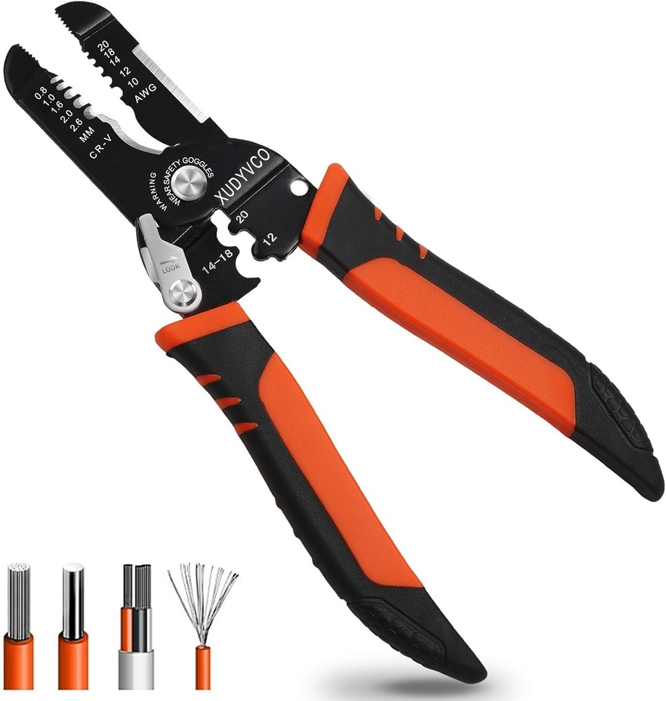 Versatile 7-Inch Wire Stripper Tool - 5 Functions for Home and Professional Use