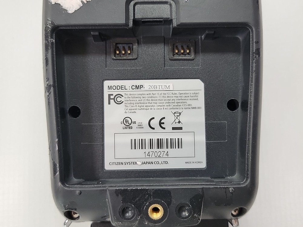 Citizen CMP-20BTUM Portable Printer USB Bluetooth w/Battery (POWERS ON/UNTESTED)