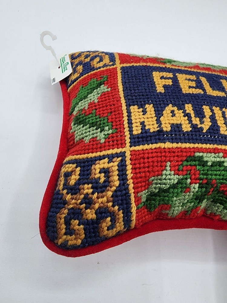 Feliz Navidad cross stitch Throw Decorative pillow