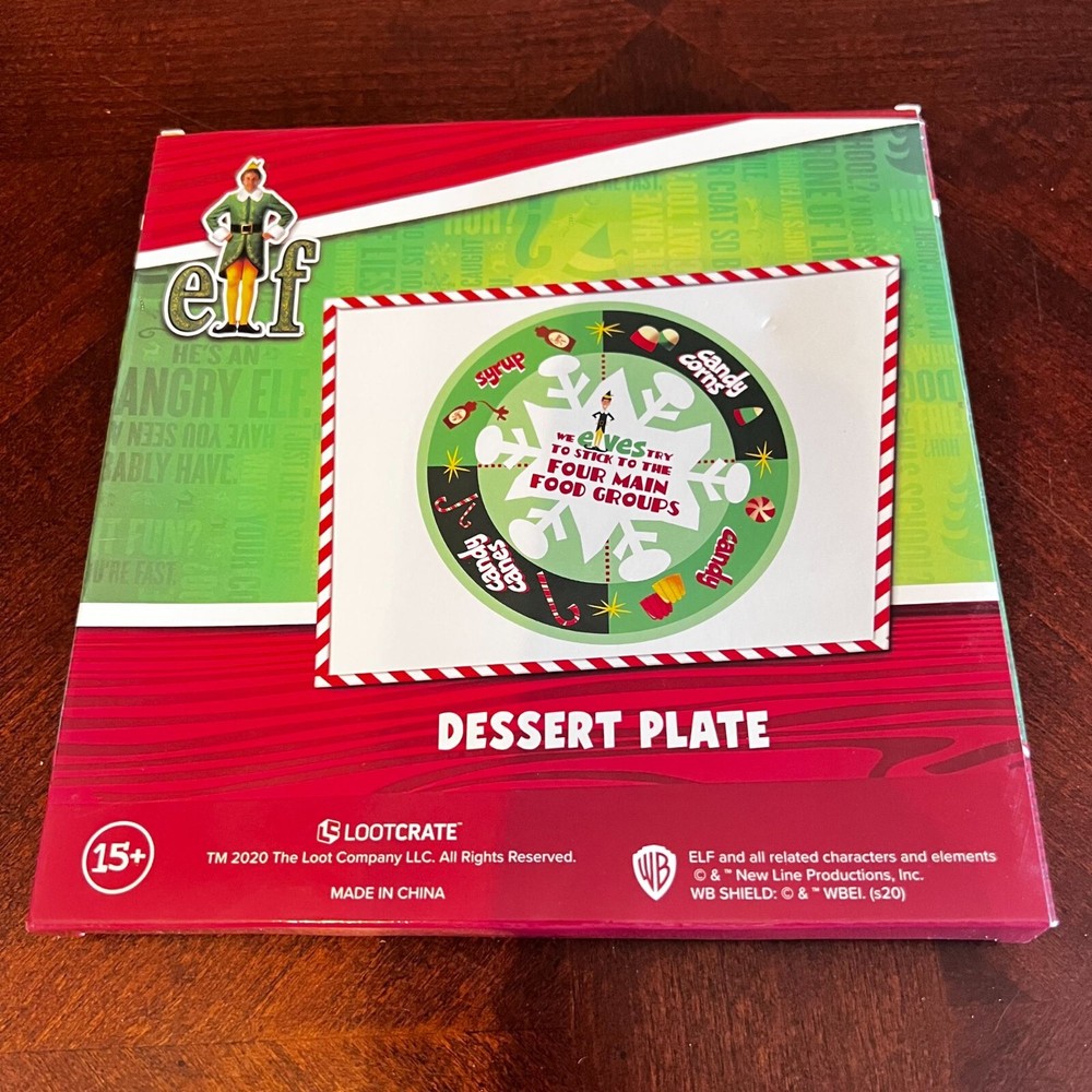 Elf Dessert Plate Featuring Festive holiday design