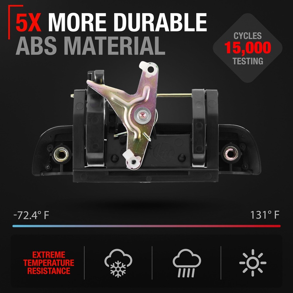 Tailgate Handle Assembly Replacement - (Plastic), Black