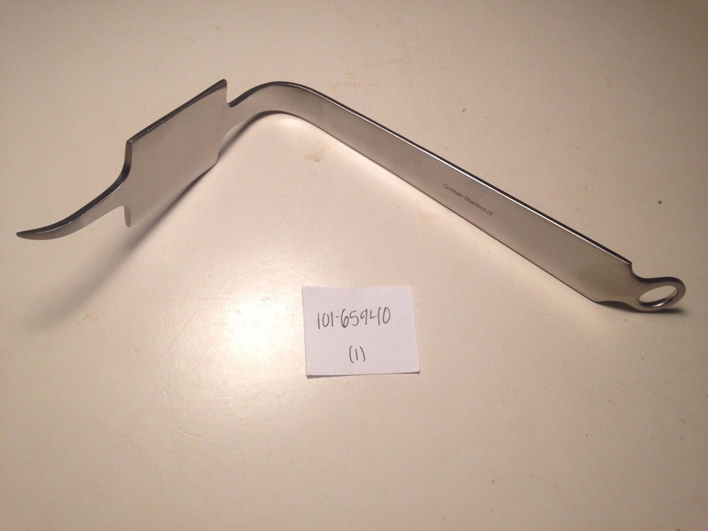 Bent Hohmann Retractor Wide Tip 9.75" Height 7" Length 41mm Depth