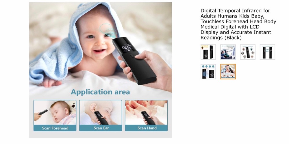 BBLOVE Digital Infrared Thermometer Touchless Forehead - BRAND NEW!