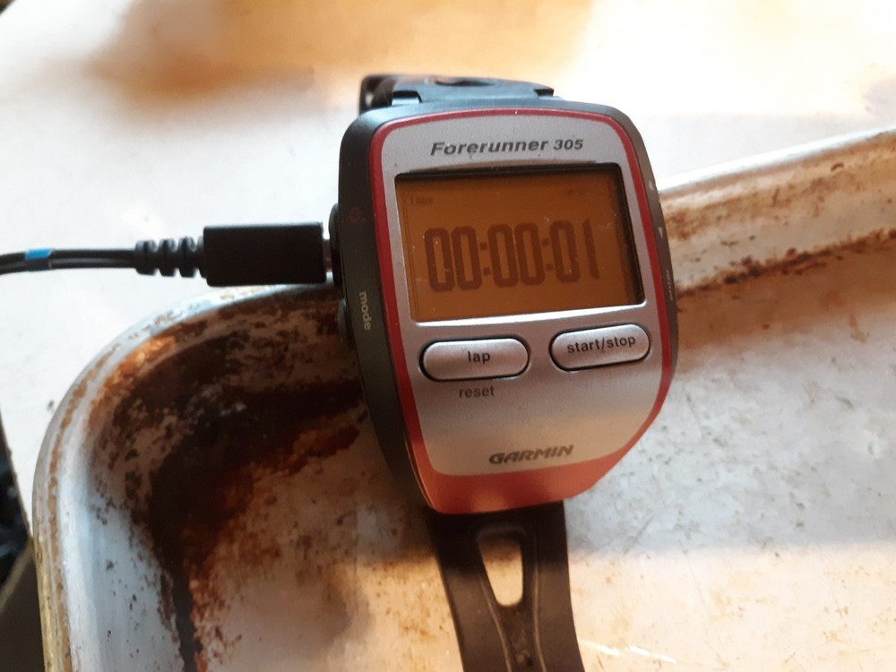 Garmin #305 Forerunner GPS Watch Bundle. Includes Charger Dock, AC & DC Power...