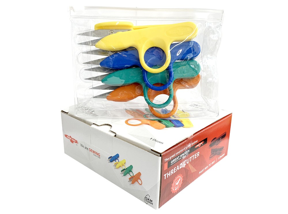 Golden Eagle Right/Left Craft Sewing Pruning Thread Scissors in Soft Vinyl Pouch