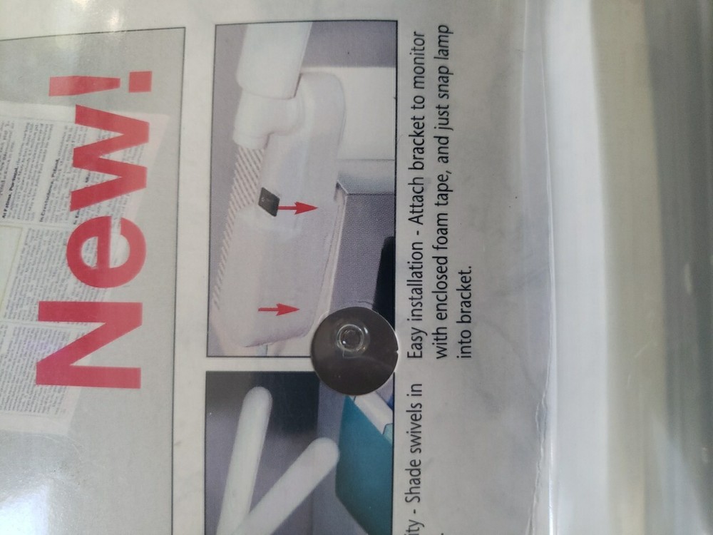 Tensor Computer Lamp Model CL2-64 NEW UNOPENED Dmg Package Only. Cool Gray