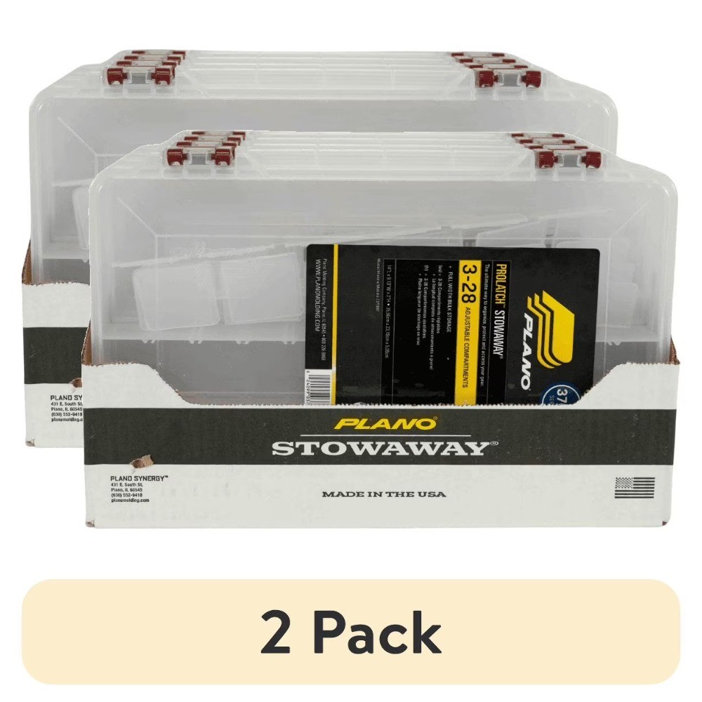 Large Clear Organizer Tackle Box ProLatch Stowaway Double Pack