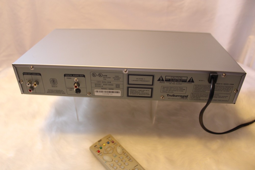 GE DVD Player Digital DGE100NA Silver INCLUDES Remote Control & Users Guide