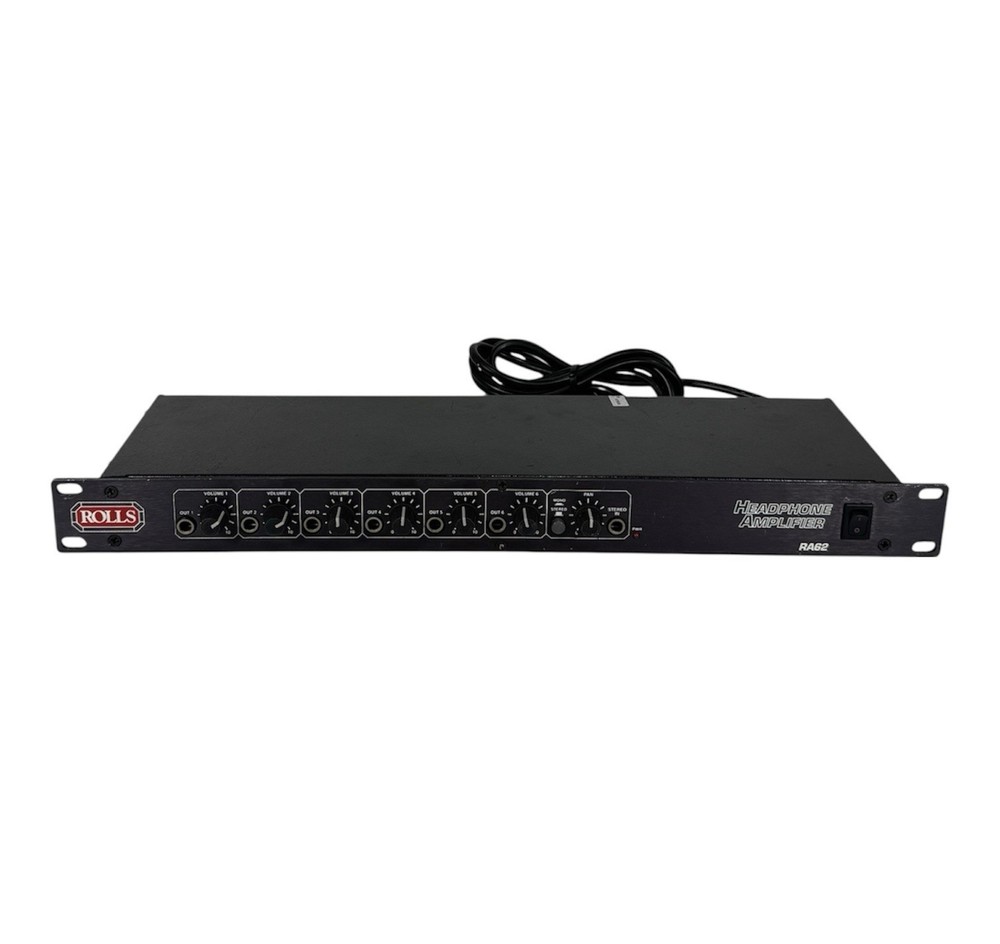 Rolls RA62 Professional 6-Channel Headphone Amplifier - Rack Mountable