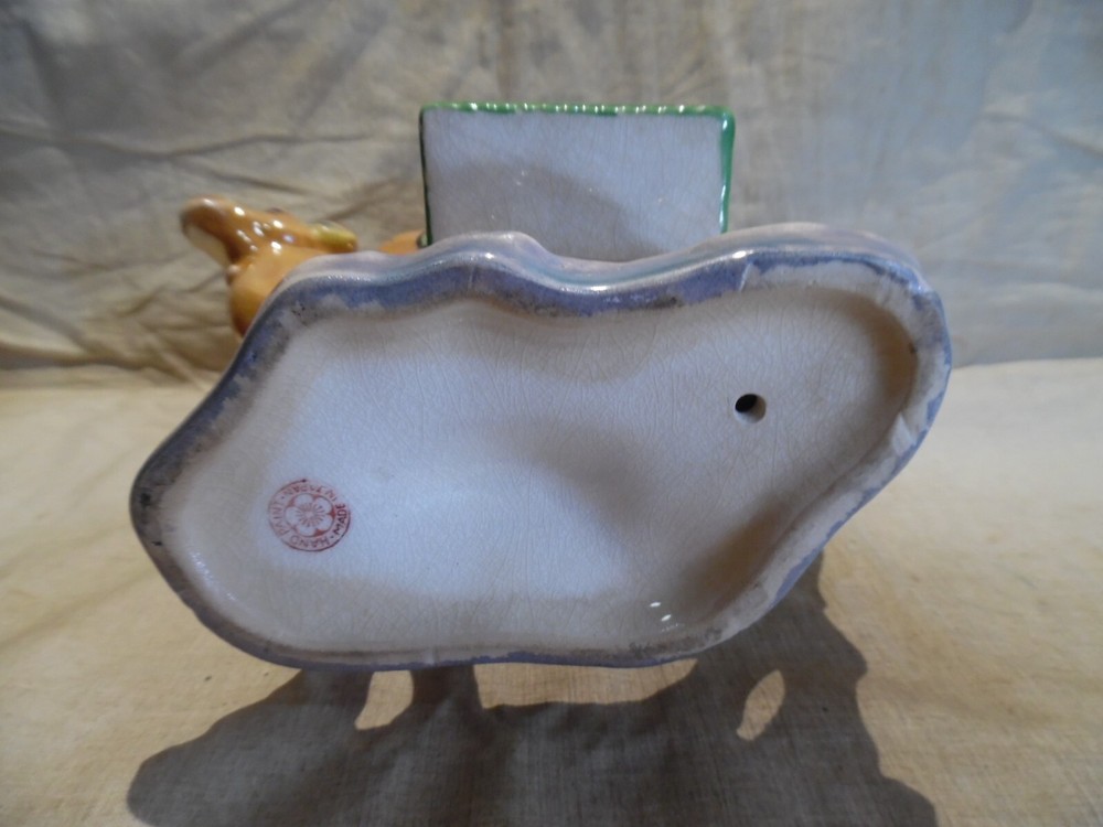 Antique Cigarette Holder Camel Ceramic Lusterware Japan