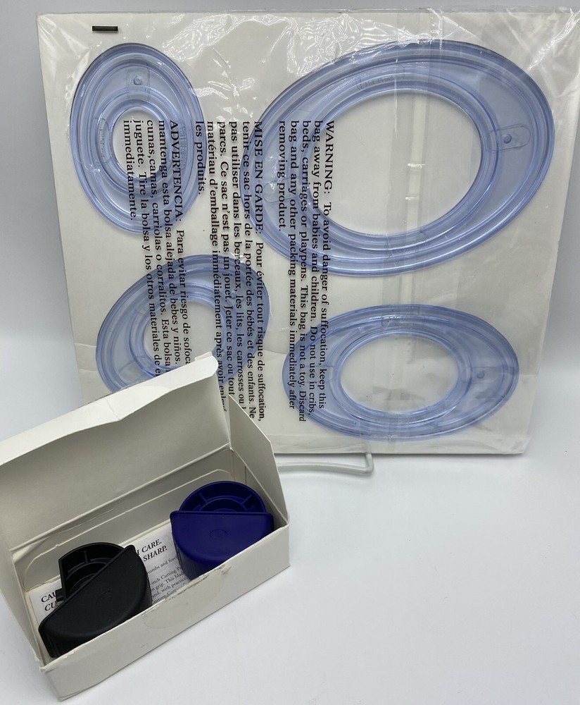 Creative Memories Custom Cutting System Oval Patterns Replace Blades Blue Black