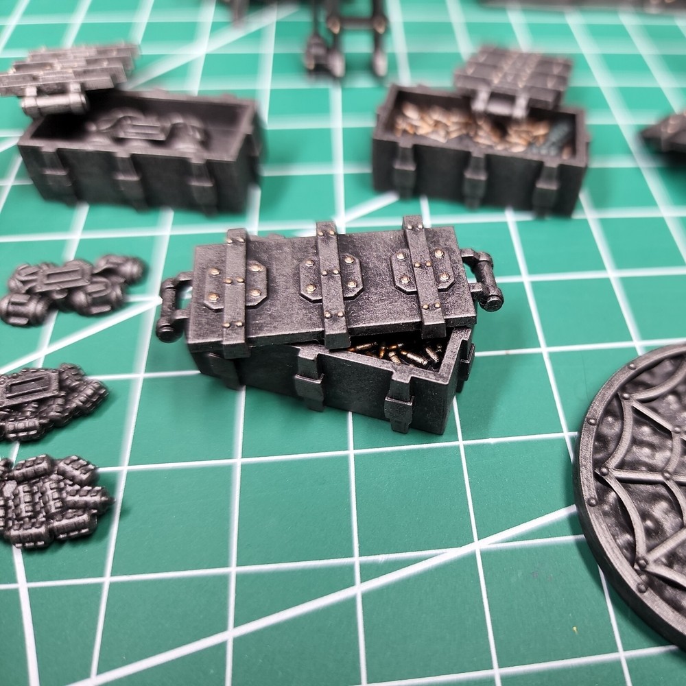 Warhammer 40K Terrain Bits. Barricades, Objective markers, Ammo cache kill team