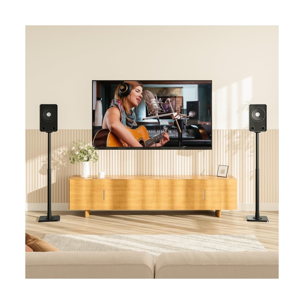 Mounting Dream Speaker Stands Height Adjustable Bookshelf Speaker Stand Pair ...