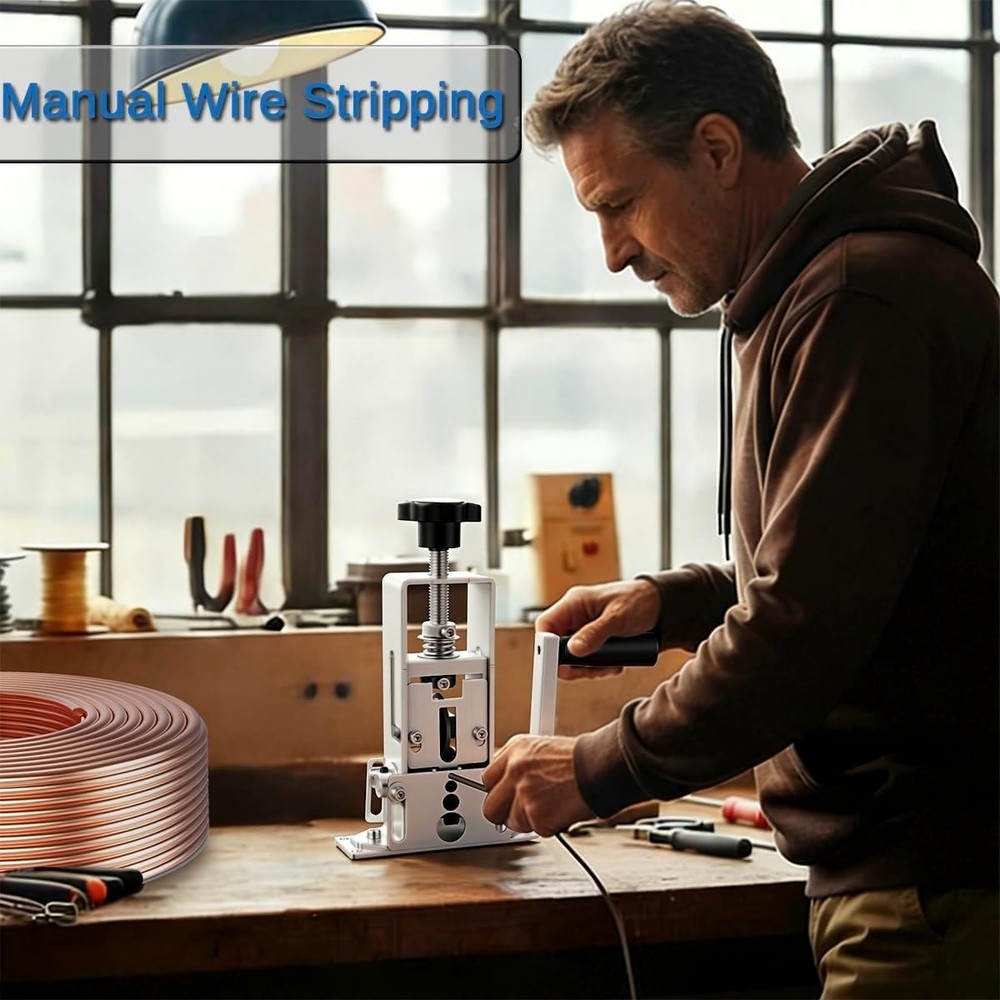 Wire Stripper Machine Manual, Scrapping Copper Cable Stripping Machine, Drill...
