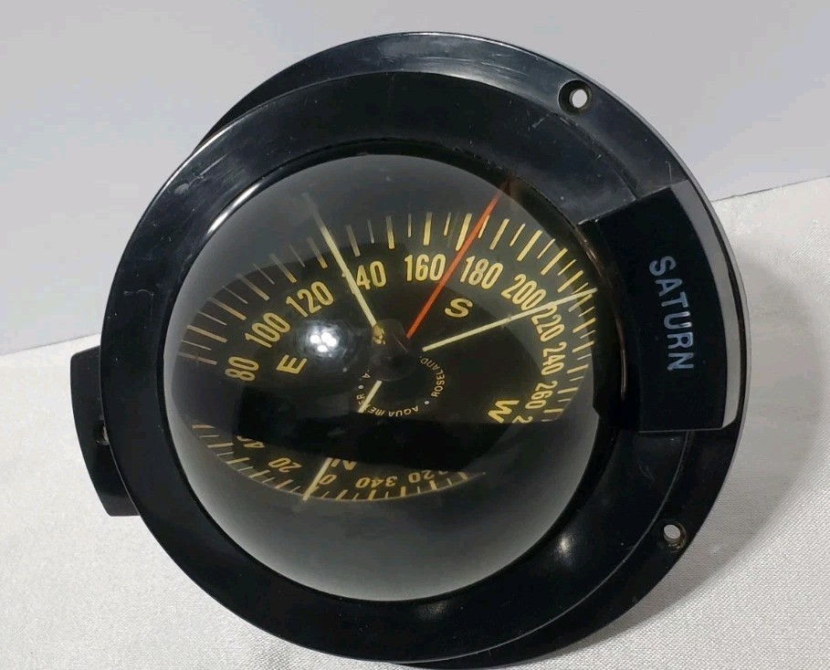 Vintage Saturn Navigation Compass Decorative Display Nonworking