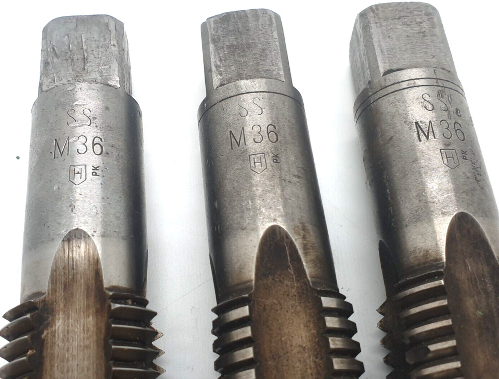 3 x hand taps SS M36 H