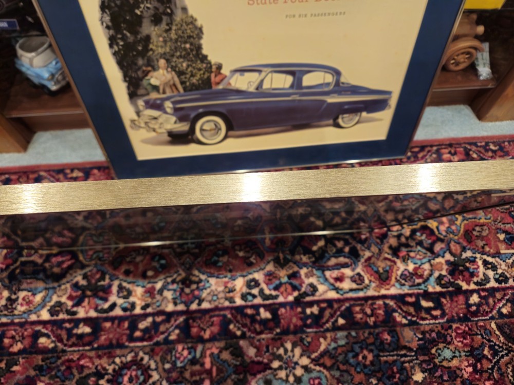 1955 STUDEBAKER ACCESSORY COMMANDER PRESIDENT ORIGINAL SHOWROOM POSTER *2 FRAMED