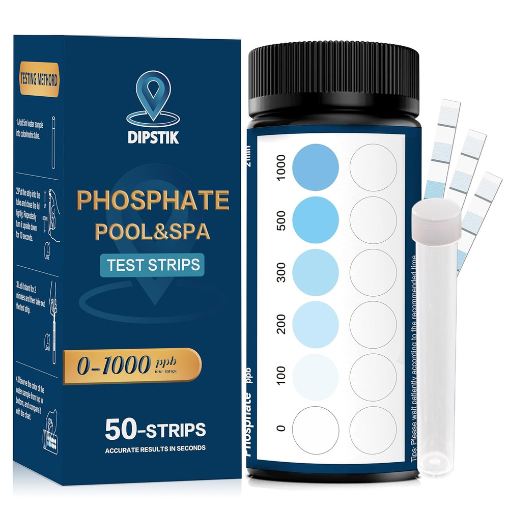 Phosphate Test Kit for Pool,50 Strips Phosphate Test Strip Quick and Accurate