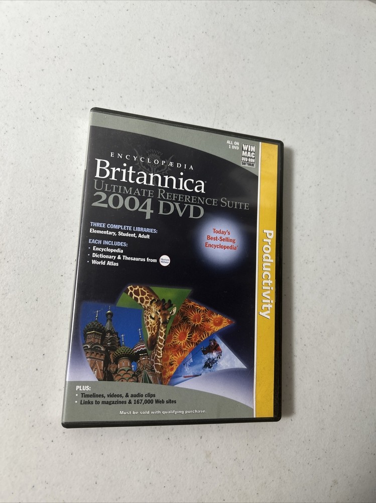 Encyclopedia Britannia Ultimate Reference Suite 2004 DVD