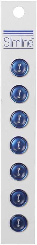 Slimline Buttons Navy Blue 2-Hole 7/16" 7/Pkg