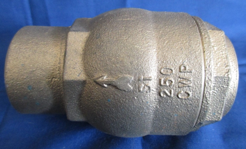 1-1/2" SOLDER SWEAT BRASS CHECK VALVE 250 CWP "NO BOX"