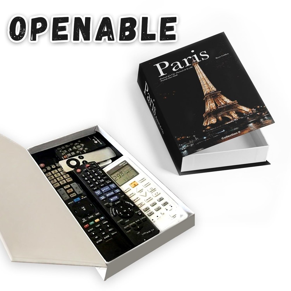 Decorative Storage Book – Storage for Remote Controls, Keys, and Small Items ...