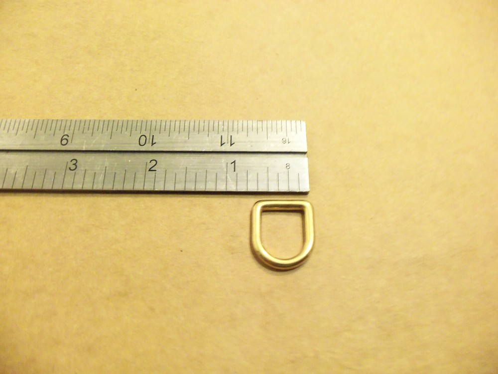 1/2" Solid Brass Light Weight D Rings (Pack Of 25)