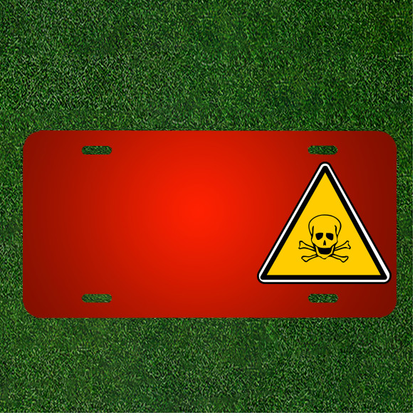 Custom Personalized License Plate With Add Names To Danger Warning