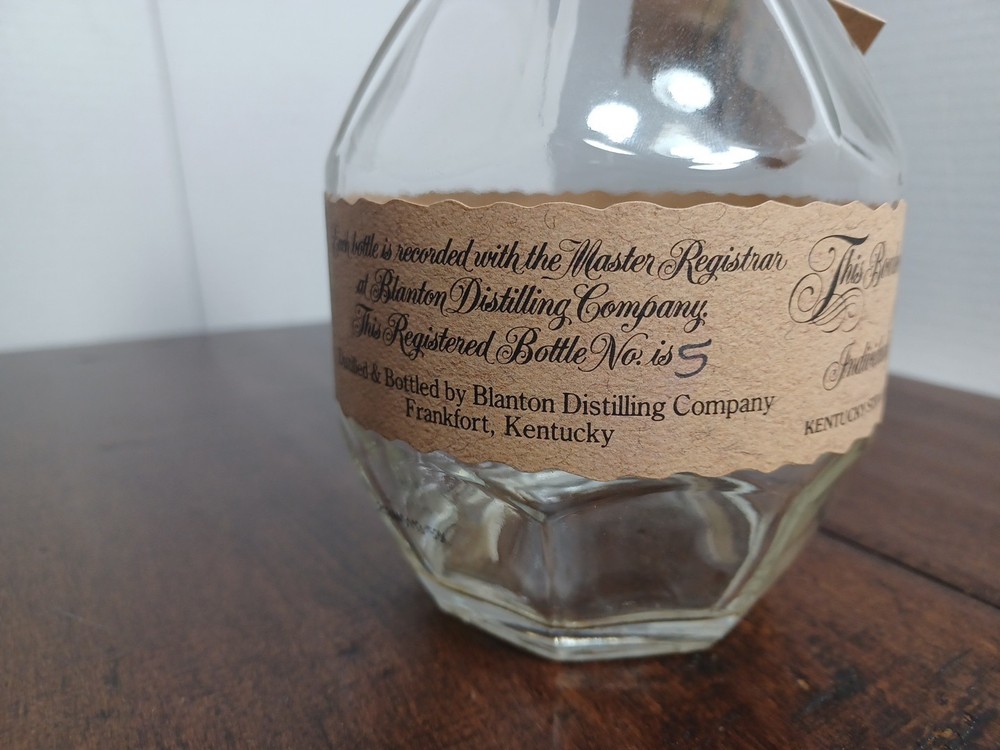 Blantons Bourbon Empty Bottle with Stopper (Letter O)