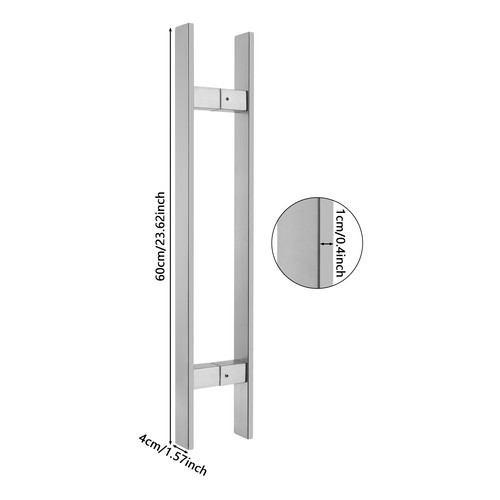 Stainless Steel Double Sided Push Pull Door Handle, H-shaped Door Pull Handle US