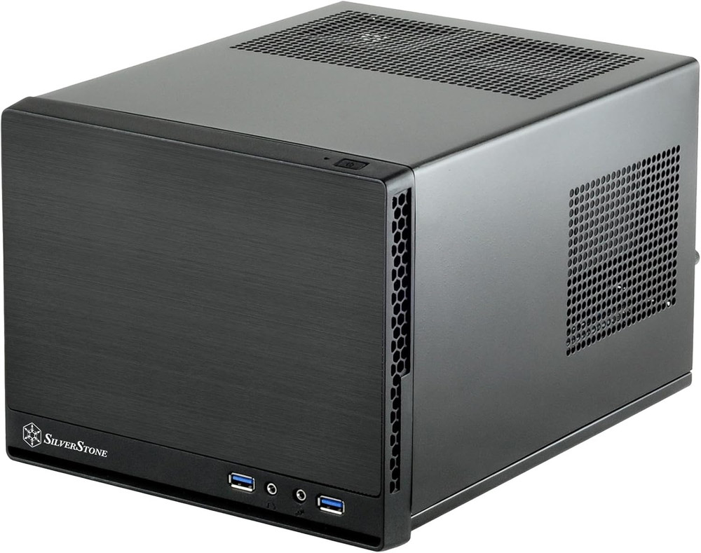 Technology Ultra Compact Mini-Itx Computer Case with Solid Front Panel Black (SS