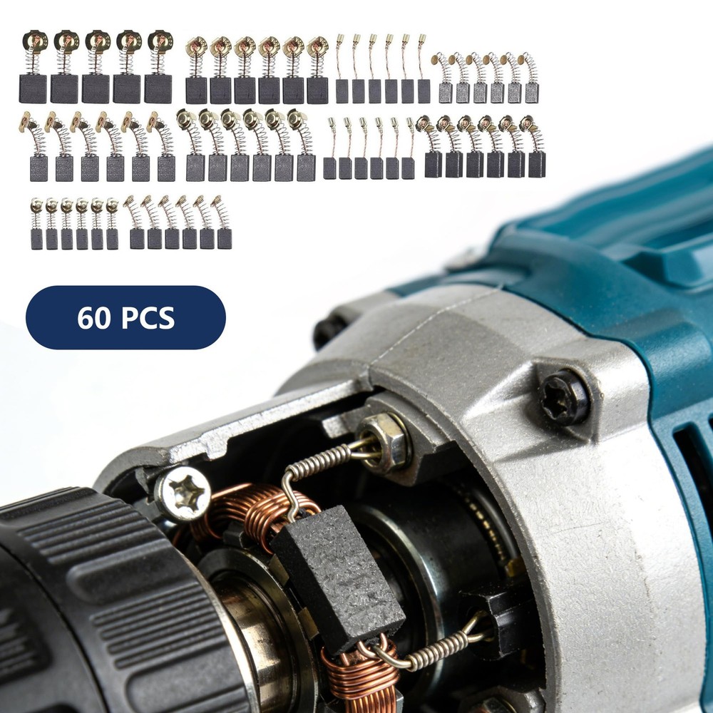 Electric Motor Carbon Brushes Replacement 10 Models Maintenance 60 PCS
