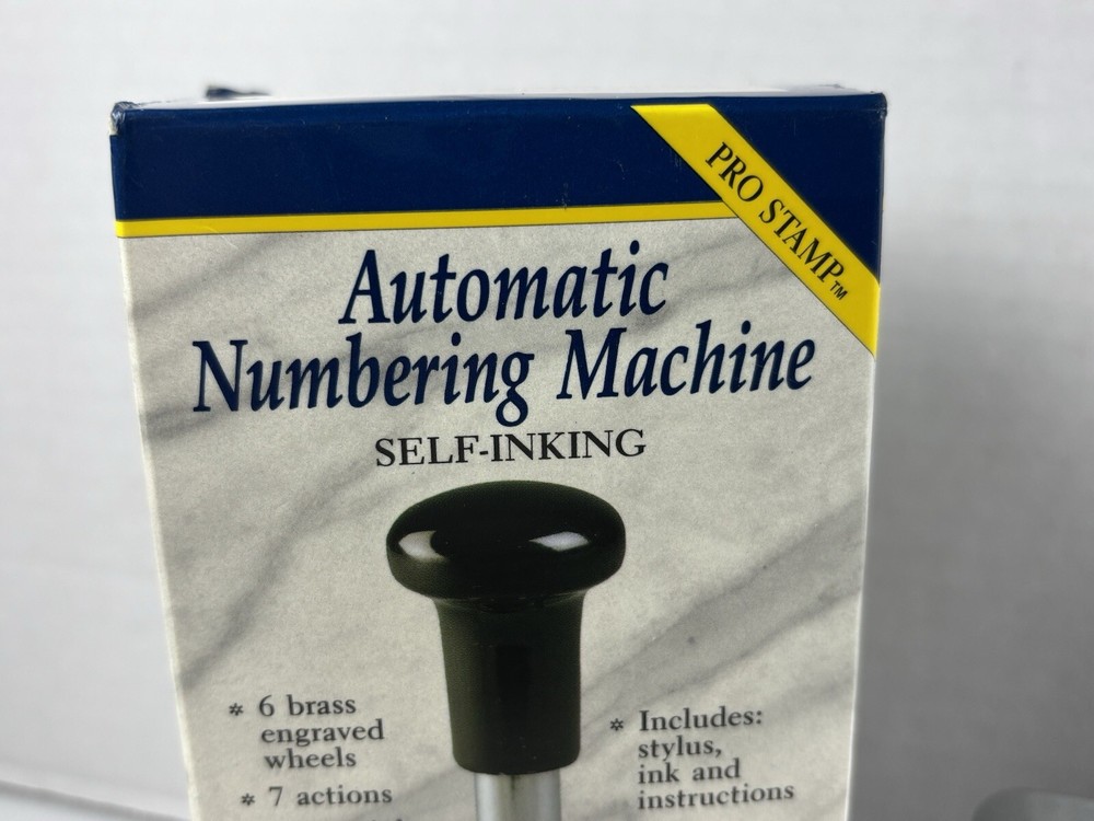 Rogers Automatic Numbering Pro Stamp Machine 04213 Self Inking TESTED 1993 Vtg