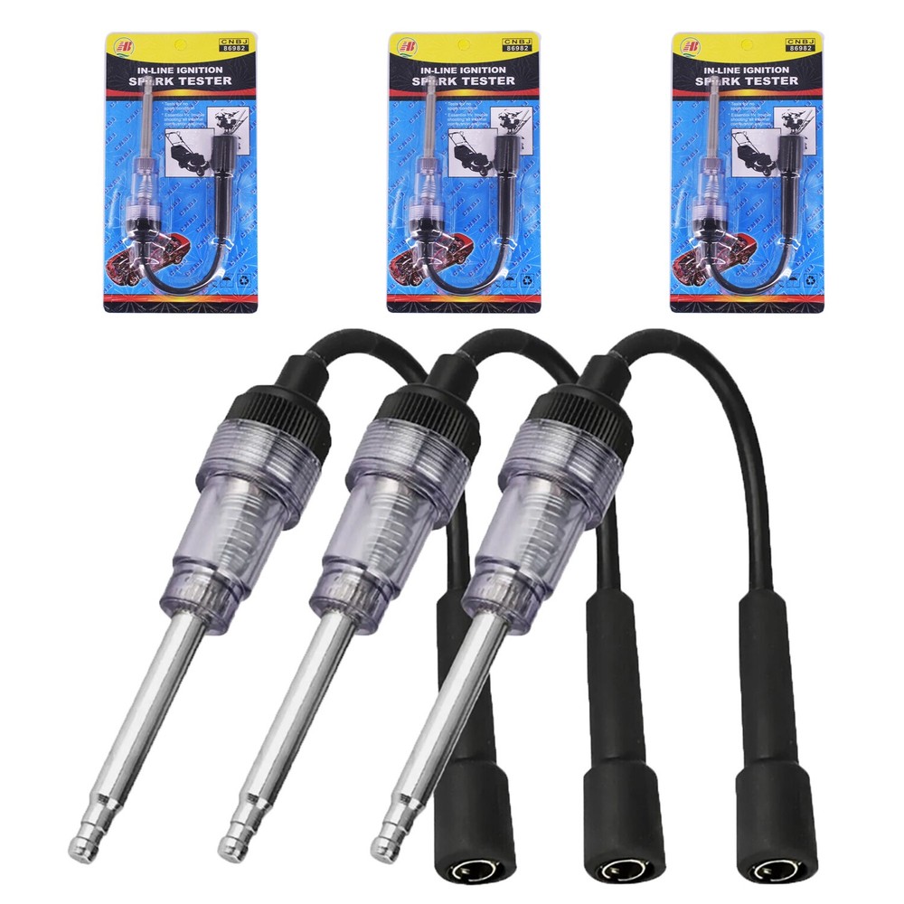 3x Spark Plug Tester Ignition Coil Engine System In Line Diagnostic Test Tools