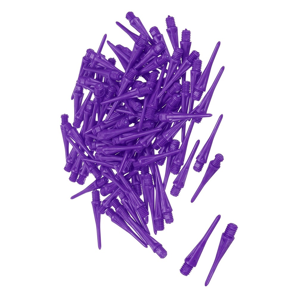 60Pcs Plastic Dart Tips 2BA Thread Soft Dart Tips Plastic Tip Purple