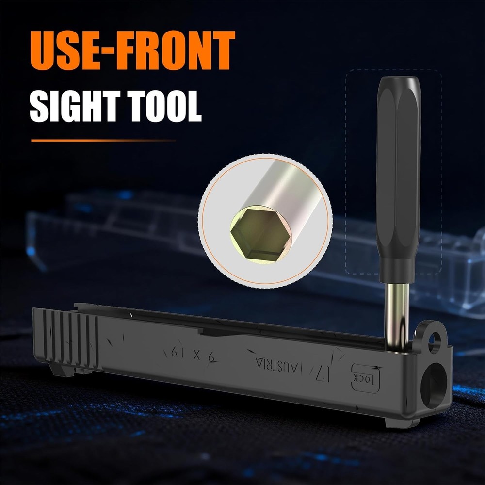 Heavy Duty Sight Pusher Tool Kit for Handguns Front & Rear Sight Removal