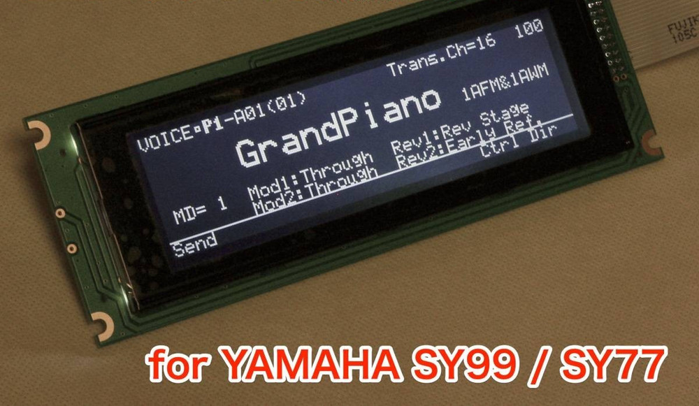 YAMAHA SY99 SY77 LCD Display Black LED Backlight Replacement Module New