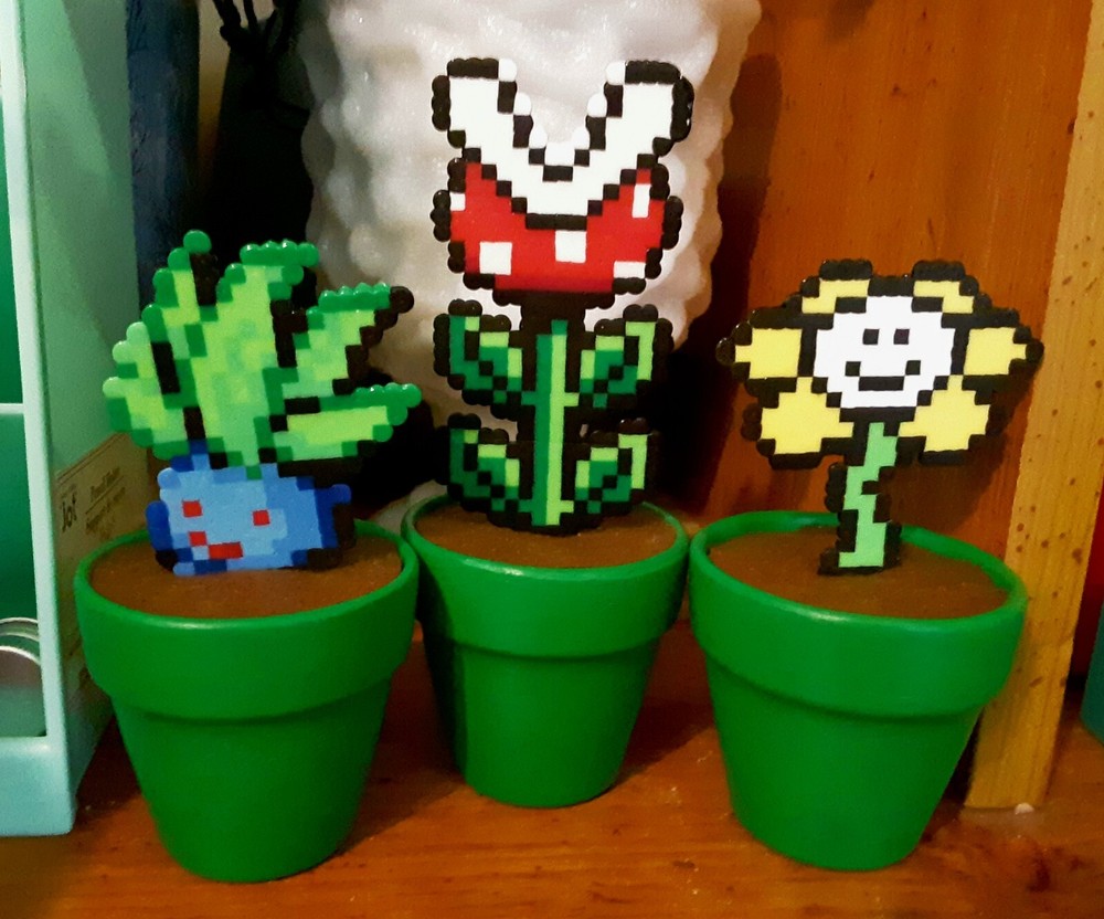Mini Perler Bead Video Game Handmade Small Desk Decor
